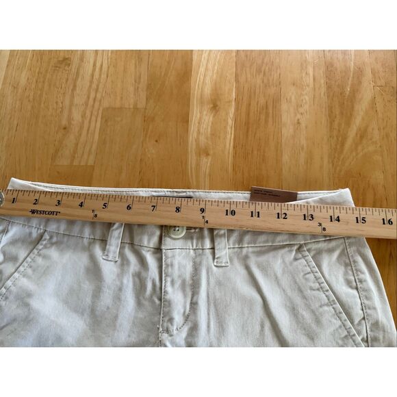 American Eagle Outfitters Shortie Stretch Shorts Size 0 NWT Cream Khaki Cotton - Picture 6 of 10